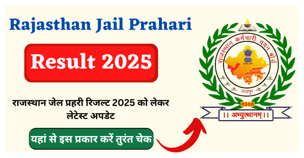 Rajasthan Jail Prahari Result 2025